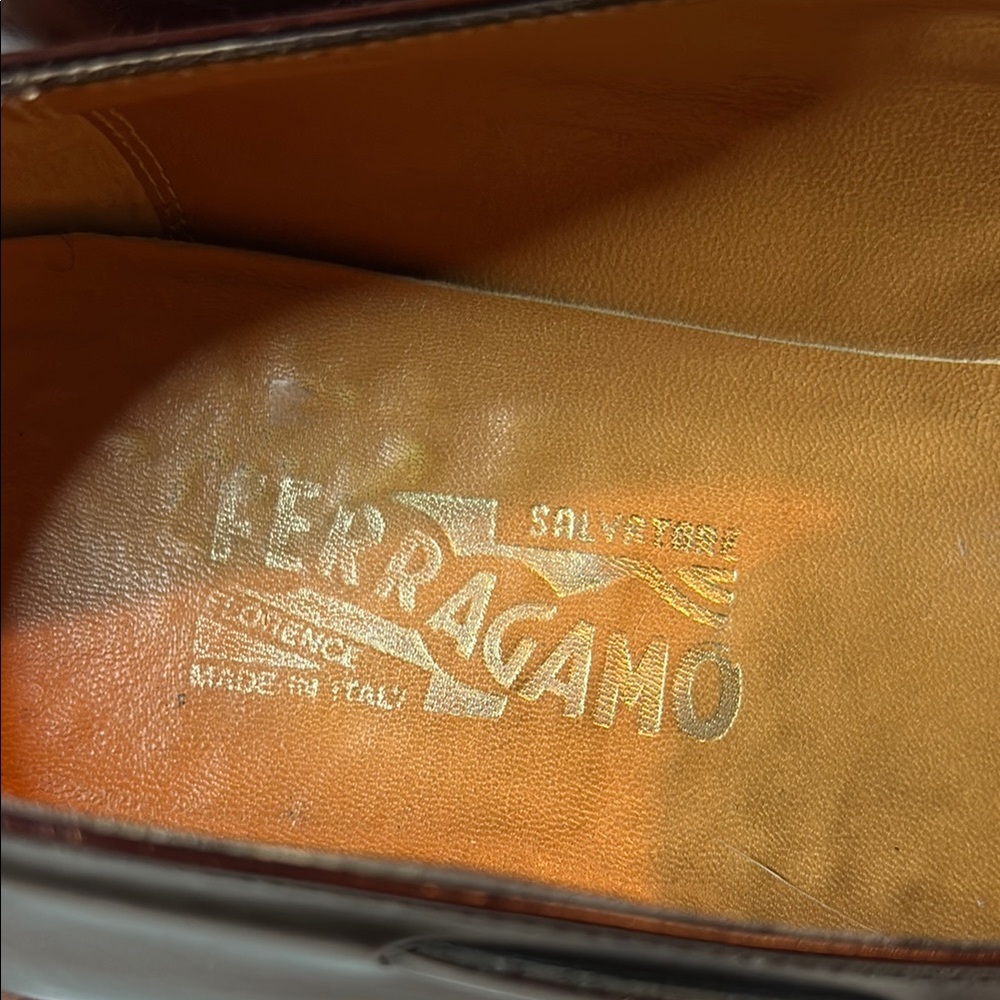 Salvatore Ferragamo Brown Leather Loafers Size 13 - Picture 8 of 11